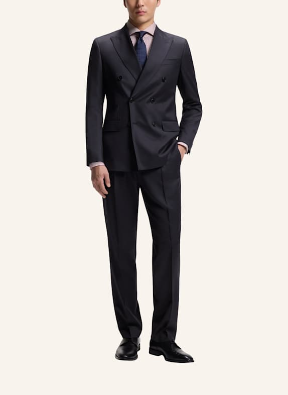 BOSS Anzughose H-PERINO-B1-263 Tapered Fit DUNKELBLAU