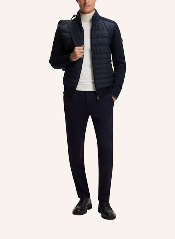 BOSS Strickjacke H-FACENTE Regular Fit DUNKELBLAU