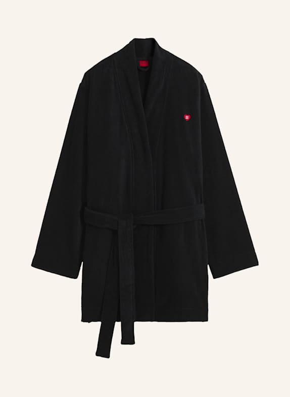 HUGO Morgenmantel TERRY GOWN SCHWARZ