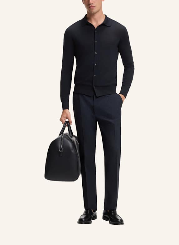 BOSS Strickjacke H-HELBERT Regular Fit DUNKELBLAU