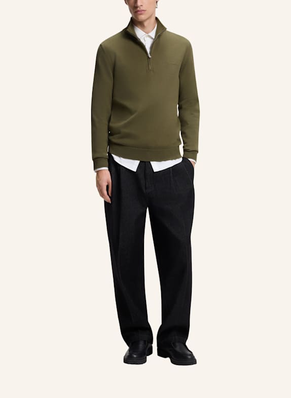 HUGO Strickjacke SAN QUINTUS-C2 Regular Fit HELLGRÜN