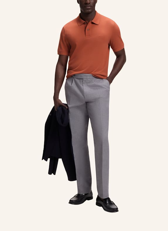 BOSS Piqué-Poloshirt PALLAS Regular Fit DUNKELROT