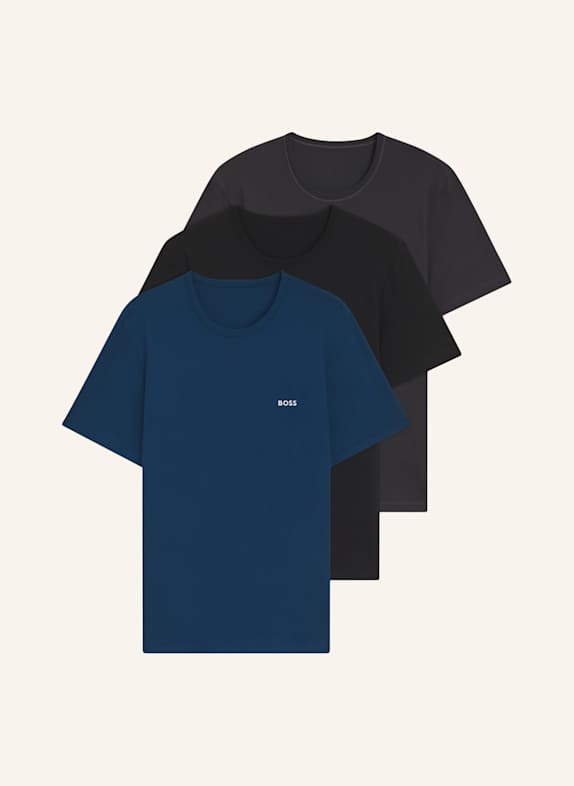 BOSS Unterw�Sche Top TSHIRTRN 3P CLASSIC Regular Fit BLAU
