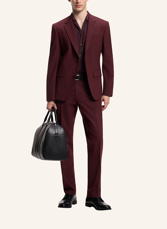 HUGO Anzug HENRY-GETLIN253X Slim Fit DUNKELROT