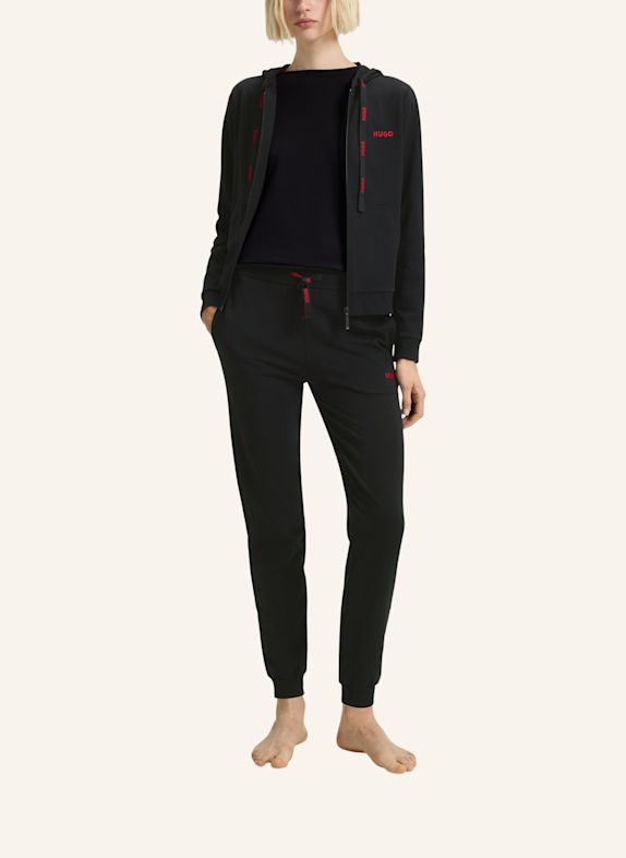 HUGO Loungewear Jacke HUGO ID_JACKET SCHWARZ