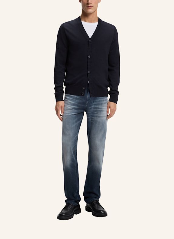 BOSS Strickjacke AVAC_CD-1 Regular Fit DUNKELBLAU