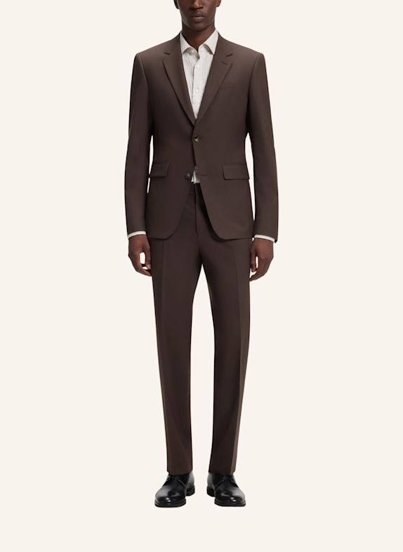 HUGO Anzug HENRY-GETLIN253X Slim Fit BRAUN