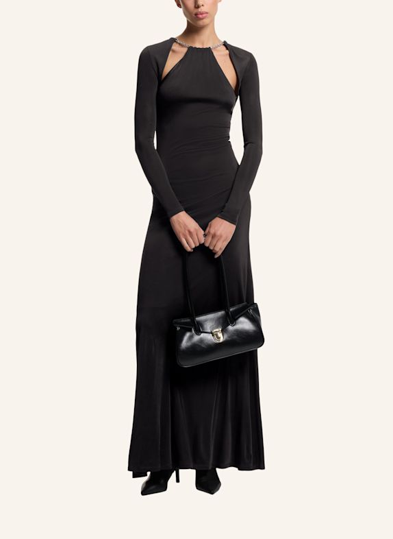 HUGO Jersey-Kleid NALATEY Regular Fit SCHWARZ