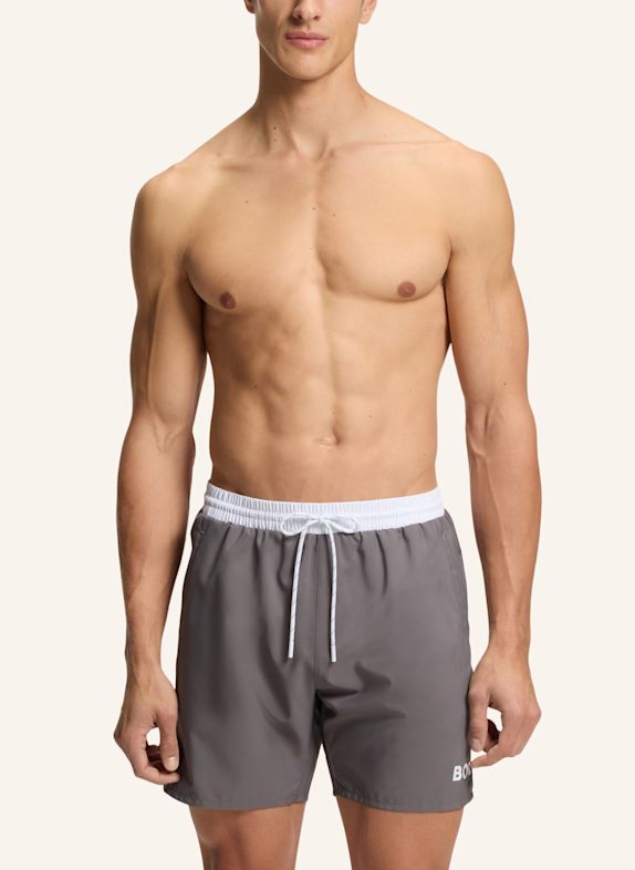 BOSS Badeshorts STARFISH DUNKELGRAU