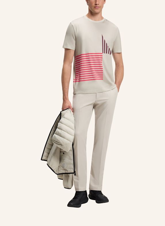 BOSS T-Shirt TEE STRIPED C1 Regular Fit BEIGE