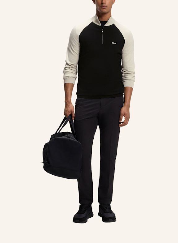 BOSS Pullover KN_GOC SWING QZ Regular Fit SCHWARZ