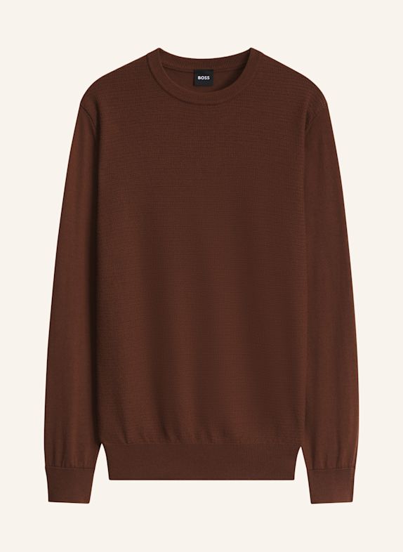 BOSS Pullover H-HINCLUSO_IN Regular Fit BRAUN