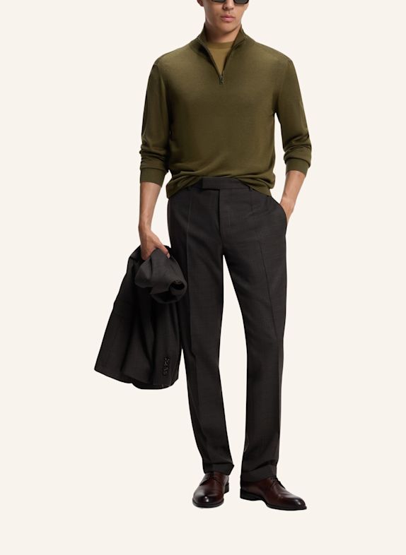 BOSS Pullover L-LINEO Regular Fit GRÜN