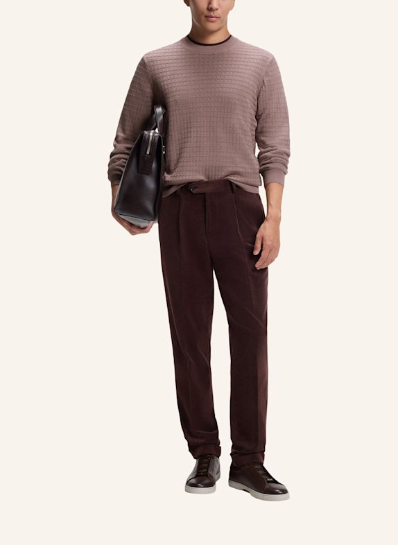 BOSS Pullover L-FABRIZIO Regular Fit HELLBRAUN