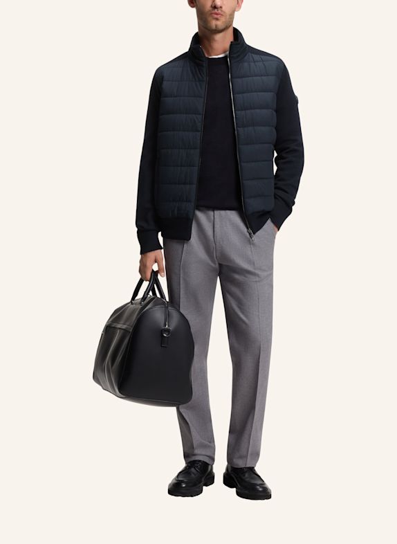 BOSS Strickjacke H-FACENTE_IN Regular Fit DUNKELBLAU