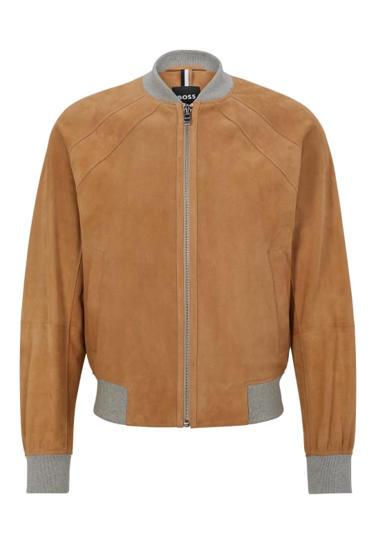 BOSS Lederjacke MERFORATE