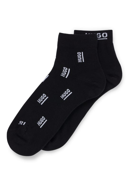 HUGO Casual Socken 2P SH LOGOLINES CC W SCHWARZ