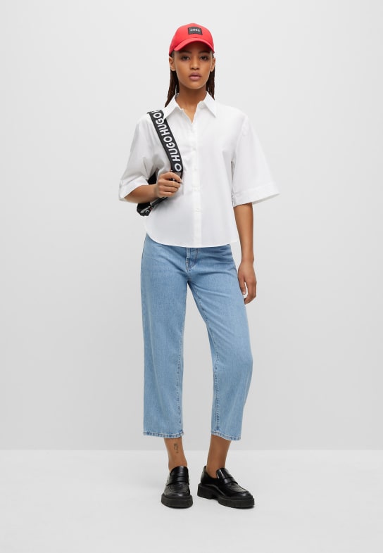 HUGO Business Bluse ETILLA Oversize Fit