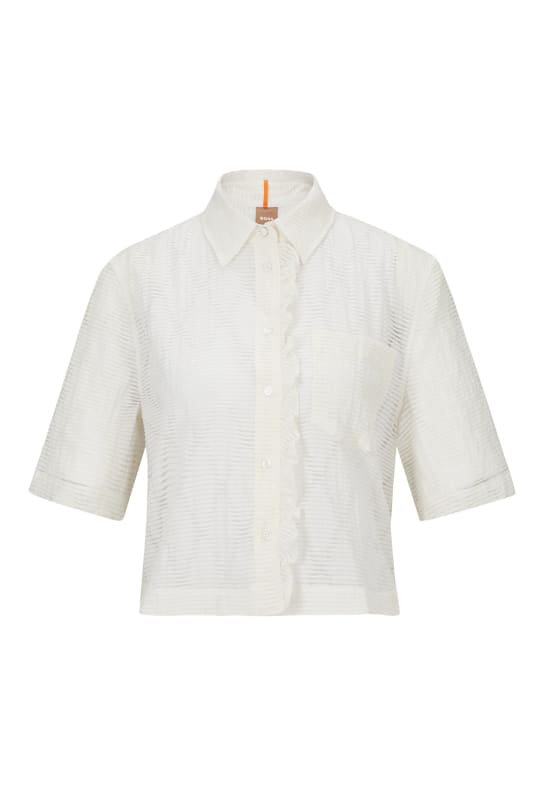 BOSS Business Bluse C_BABOS Regular Fit WEISS