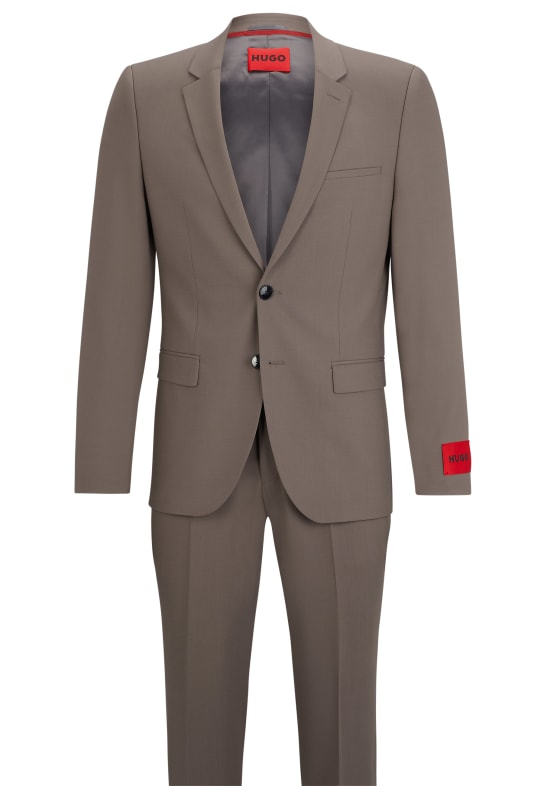 HUGO Business Anzug ARTI/HESTEN232X Extra-Slim Fit BRAUN/ BEIGE