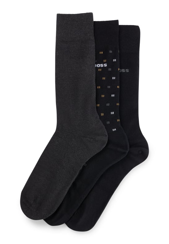 BOSS Socken Geschenk-Set 3P RS GIFTALLOVER CC SCHWARZ
