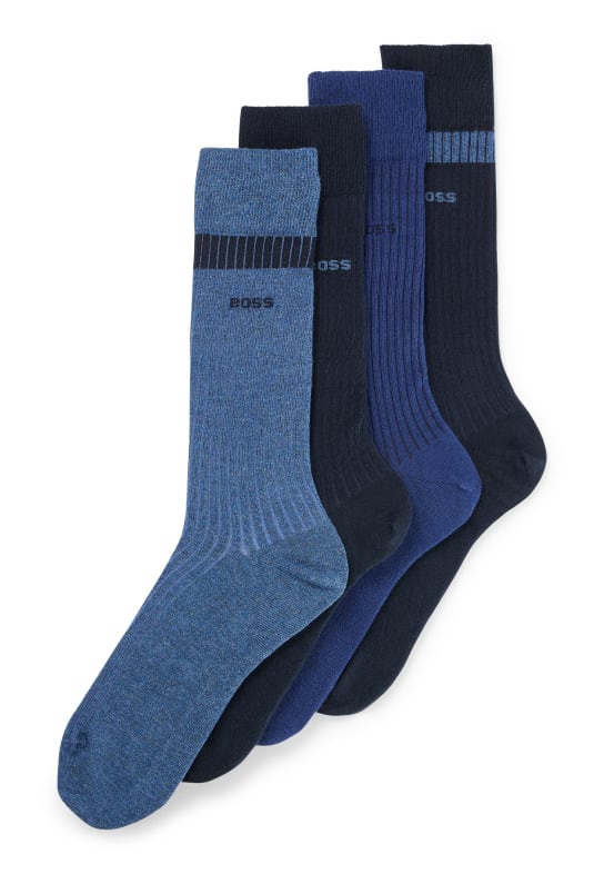 BOSS Socken Geschenk-Set 4P RS RIBGIFTSET CC DUNKELBLAU
