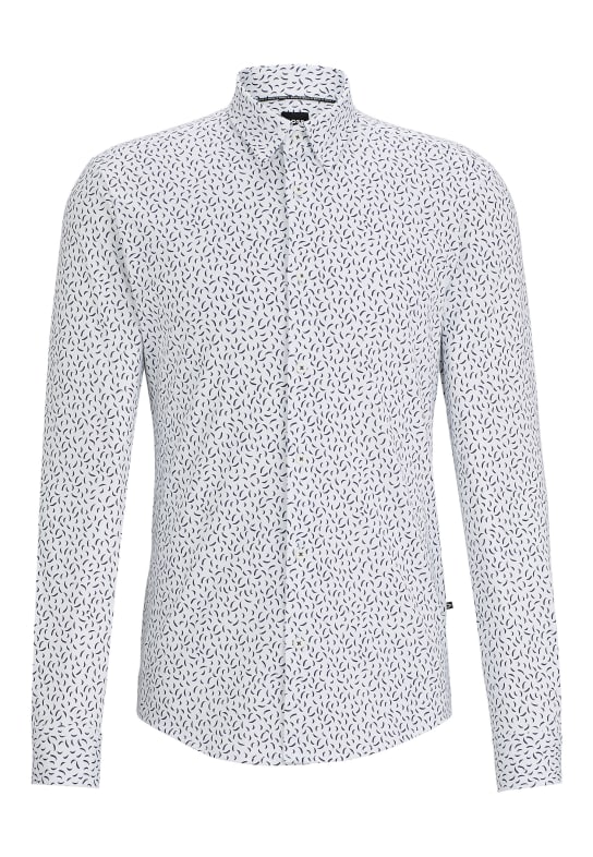 BOSS Casual Hemd P-ROAN-KENT-C1-233 Slim Fit WEISS