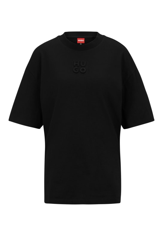 HUGO T-Shirt DRISELA_2 Oversize Fit SCHWARZ