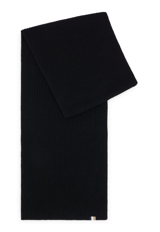BOSS Strickschal LAURA_SCARF SCHWARZ