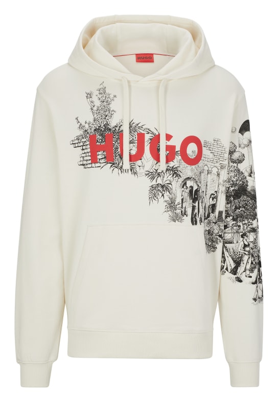 HUGO Sweatshirt DOLIVETO Relaxed Fit WEISS