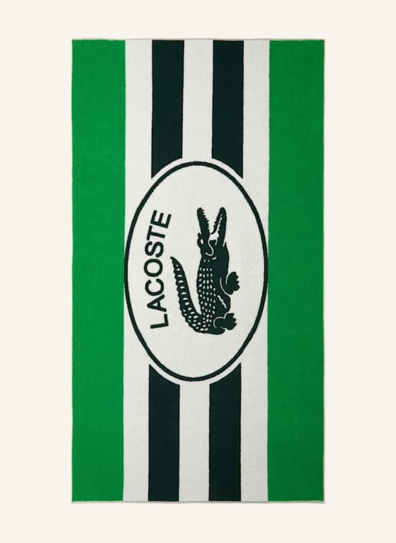 LACOSTE Strandhandtuch LBADGE STRANDTUCH GRÜN