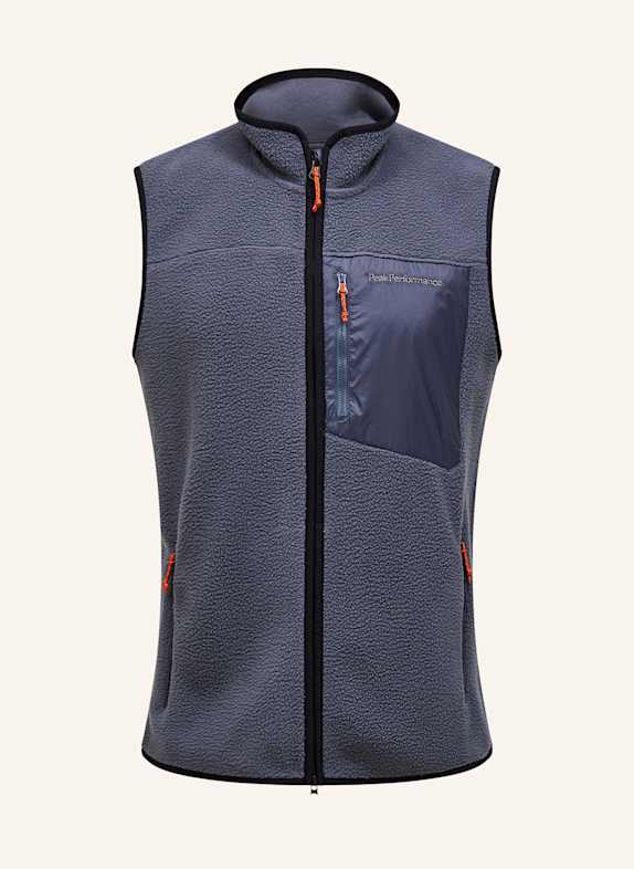 Peak Performance Fleeceweste DUNKELGRAU