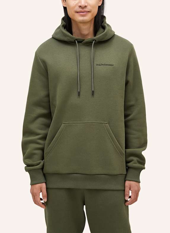 Peak Performance M Original Small Logo Hood Kapuzensweatshirt OLIV