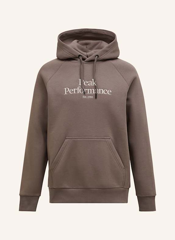Peak Performance M Original Hood Kapuzensweatshirt HELLBRAUN
