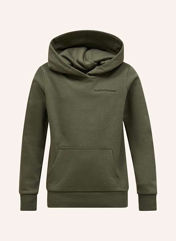 Peak Performance Jr Original Small Logo Hood Kapuzensweatshirt OLIV