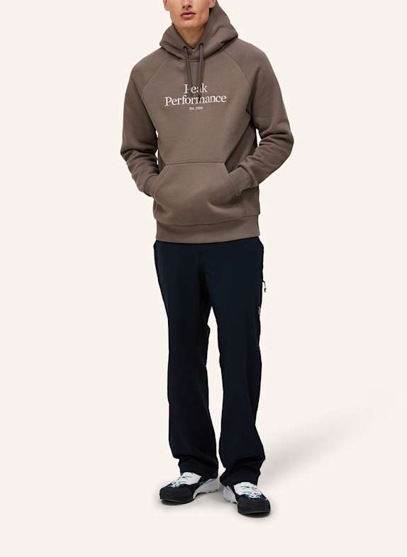 Peak Performance M Original Hood Kapuzensweatshirt HELLBRAUN