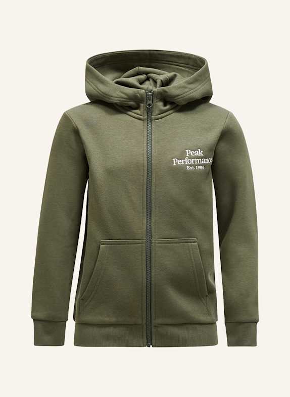 Peak Performance Jr Original Zip Hood Kapuzensweatshirtjacke OLIV
