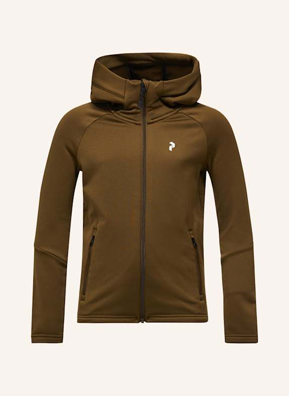 Peak Performance Jr Rider Essentials Midlayer Zip Hood Fleecejacke KHAKI