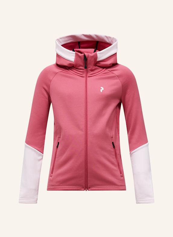 Peak Performance Jr Rider Essentials Midlayer Zip Hood Fleecejacke ROSÉ/ ROSA