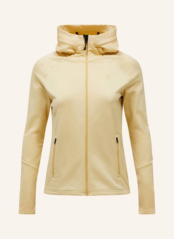 Peak Performance W Rider Essentials Midlayer Zip Hood Fleecejacke GELB