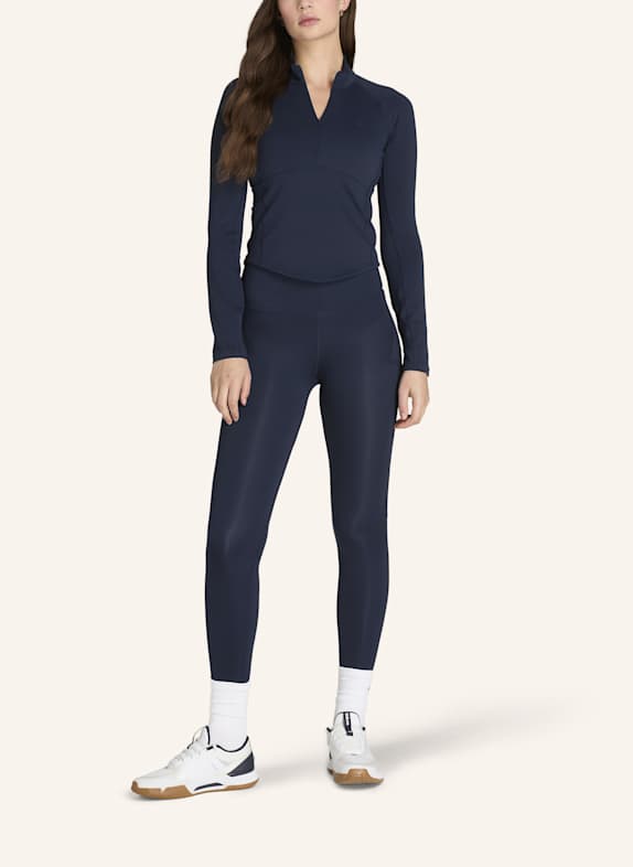 Wilson Langarmshirt BASELINE HALF-ZIP BLAU