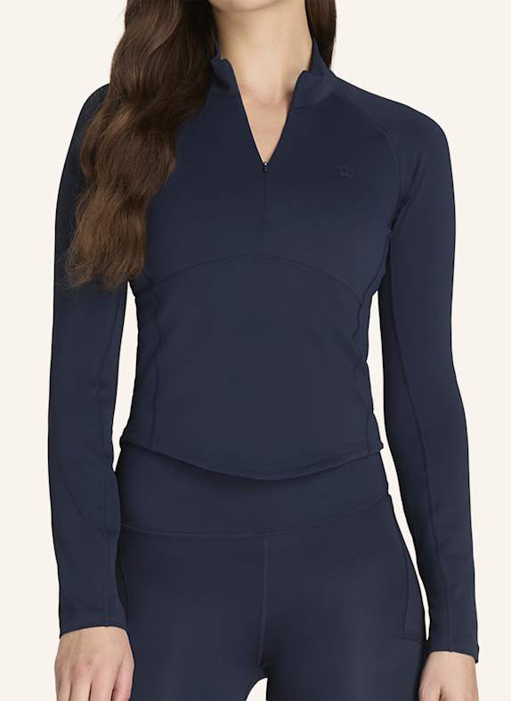 Wilson Langarmshirt BASELINE HALF-ZIP BLAU