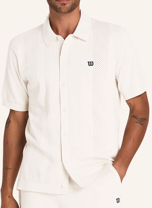 Wilson Poloshirt M LAFAYETTE PIQUE BUTTON UP POLO GRAU