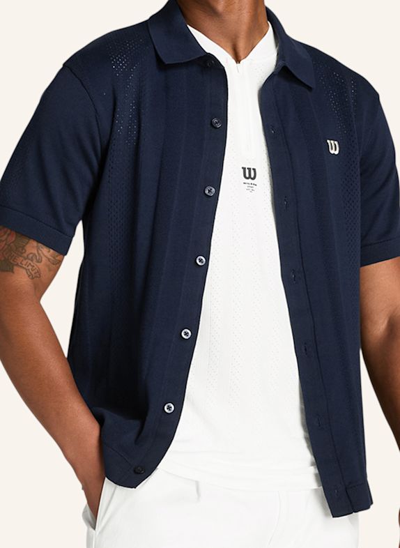 Wilson Poloshirt M LAFAYETTE PIQUE BUTTON UP POLO BLAU