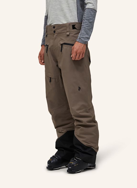 Peak Performance M Hipe® 2L Insulated Shell Ski Pants Skihose HELLBRAUN