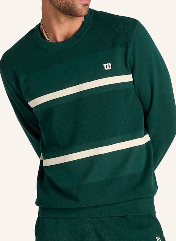 Wilson Sweatshirtpullover M LAFAYETTE PIQUE KNIT CREW GRÜN