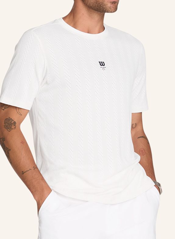 Wilson Shirt M GAME POINT SEAMLESS TEE WEISS