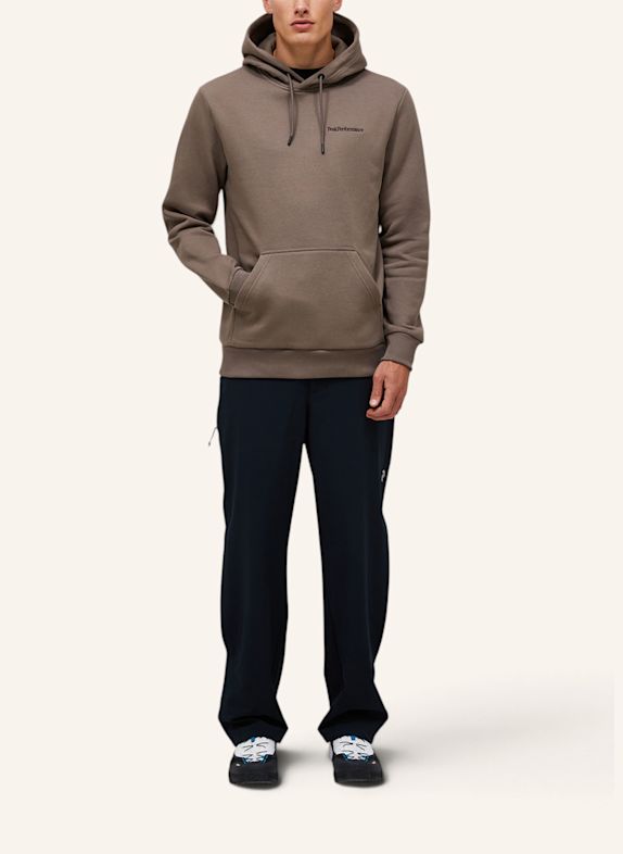 Peak Performance M Original Small Logo Hood Kapuzensweatshirt HELLBRAUN