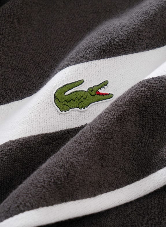 LACOSTE Duschtuch L CASUAL GRAU