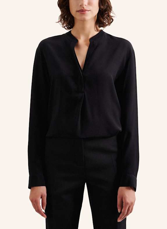 seidensticker Tunic, stand-up collar blouse BLACK